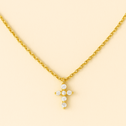 Cascade Cross Necklace
