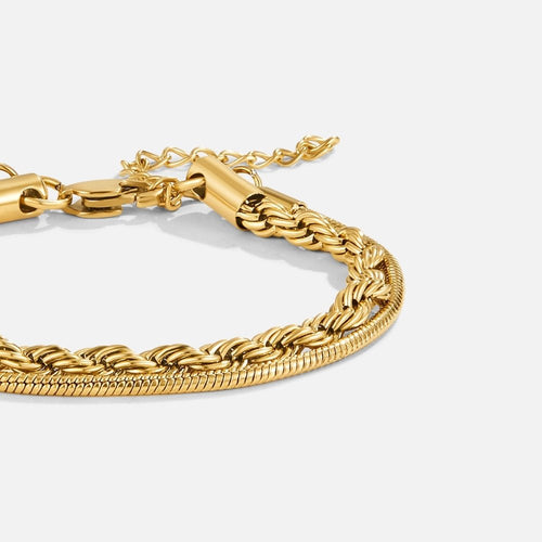 Twisted Leila Layered Bracelet